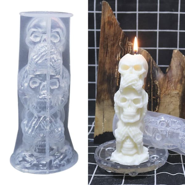 Dödskalle Silikonform Skräck Halloween DIY