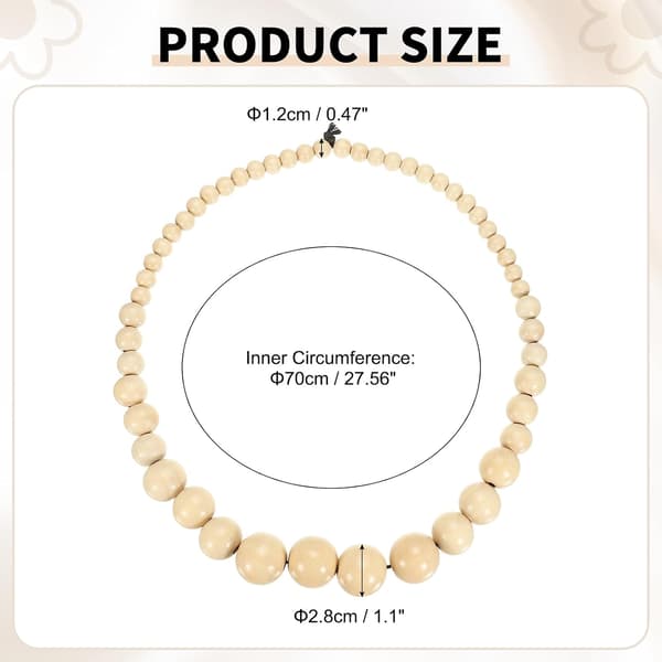 Chunky pärlhalsband vit Milky white