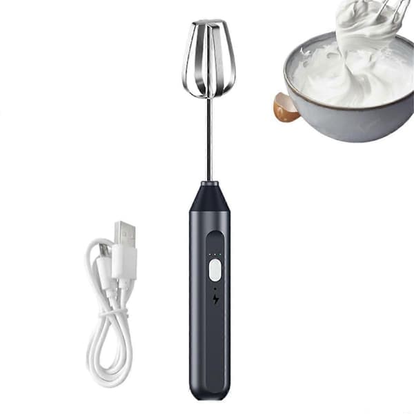Elektrisk håndmixer, piskeris i rustfrit stål, ledningsfri stavblender, 3 hastigheder