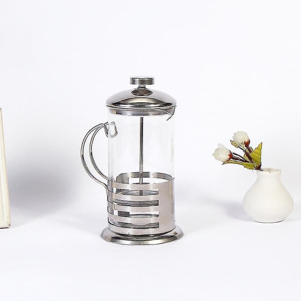 Manuel Kaffemaskine Espresso Pot Fransk Kaffe Te Percolator Filter Rustfrit Stål Glas Tekande C