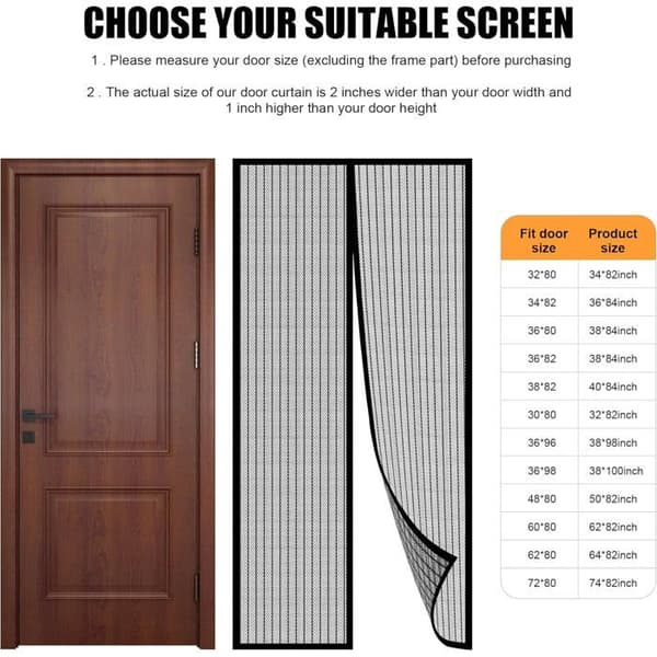 Mosquito Net - Magnetic Mosquito Net Door - 95x220 cm - Automatic Closing - Hands-free Opening