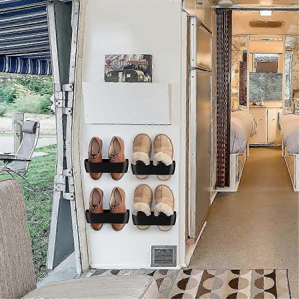 Wall Shoe Holder, Wall Mounted Shoe Rack with Self-Adhesive