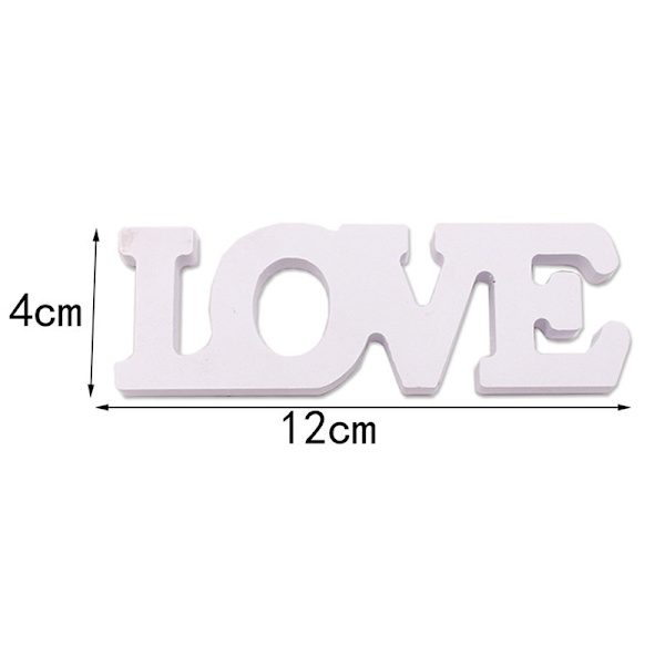 3 forskellige størrelser 3D ''Love'' skilte fritstående bogstav, alfabet væg bogstav til vægindretning dekorativ festindretning DIY håndværk
