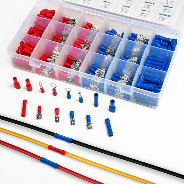 Elektriske stik 400 styk flad terminal kit isoleret terminal crimp sortiment, T-Audace