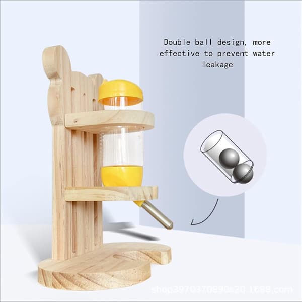 Small Pet Water Bottle with Adjustable Stand and Hook, Leak-Proof Dispenser, Suitable for Hamsters, Guinea Pigs, and Gerbils.