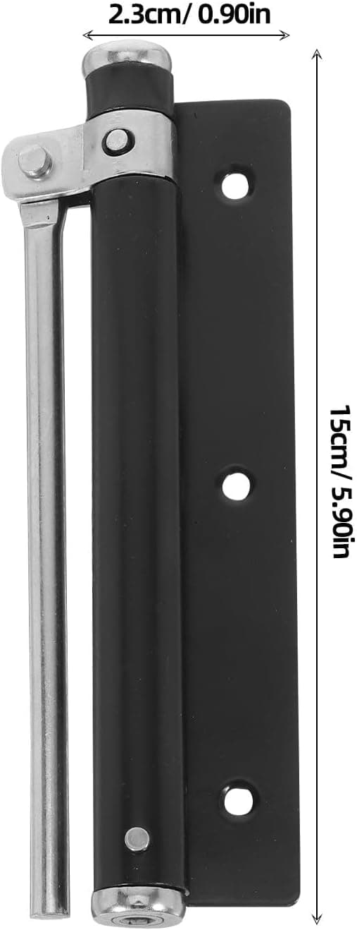 Soft-Closing Door Closer Spring Lightweight 3-Hole Door Rebound Hinge for Home and Kitchen Black