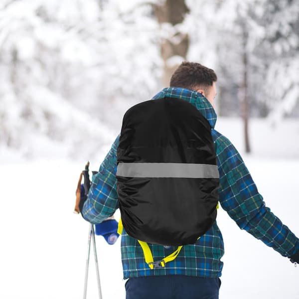 Waterproof Reflective Backpack Rain Cover with Elastic Edge, Large Size 60L