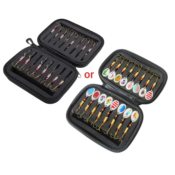 Fishing Lure Spinner Baits Spoon With Tackle Bag Trout Perch Sa