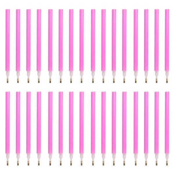 100 st Diamantbroderingstillbehör Diamantbroderingsverktyg 5D Diamantlim DIY-tillbehör Broderilim Rosy 12.5X0.5cm
