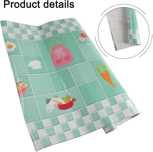Oil-repellent kitchen decal to keep surfaces clean with a unique touch