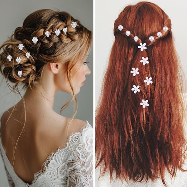 40 Stk. Mini Blomster Hår Rhinestone til Bryllupsfest Dagligdags Kvinder