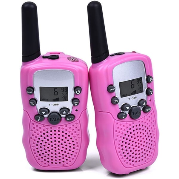 Lasten radiopuhelimet Mini Walkie Talkie Lapsille Kannettava radiopuhelin lapsille, vaaleanpunainen A