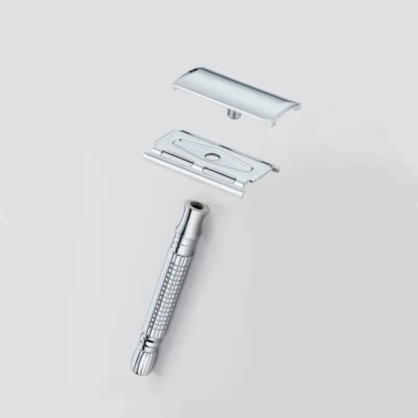 Fat & Short Handle, Swedish Steel Blades Pack + Luxury Case. Avaa kiertämällä, raskaaseen käyttöön, vähentää partaveitsen polttamista, tasaa, sulkee, puhdistaa parranajon