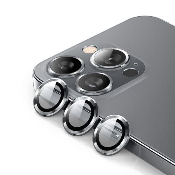 Hat Prince Linsebeskyttelse Hærdet Glas iPhone 15 Pro/15 Pro Max Grå