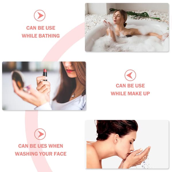 4 stk. katteører elastiske hårbånd tykke bløde makeup-hårbånd til kvinder spa ansigtsvask wraps i lyseblå, hvid, sort og pink