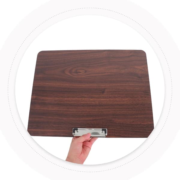 A3 Wooden Drawing Board with Clip, Portable Artist Clipboard with Walnut Pattern