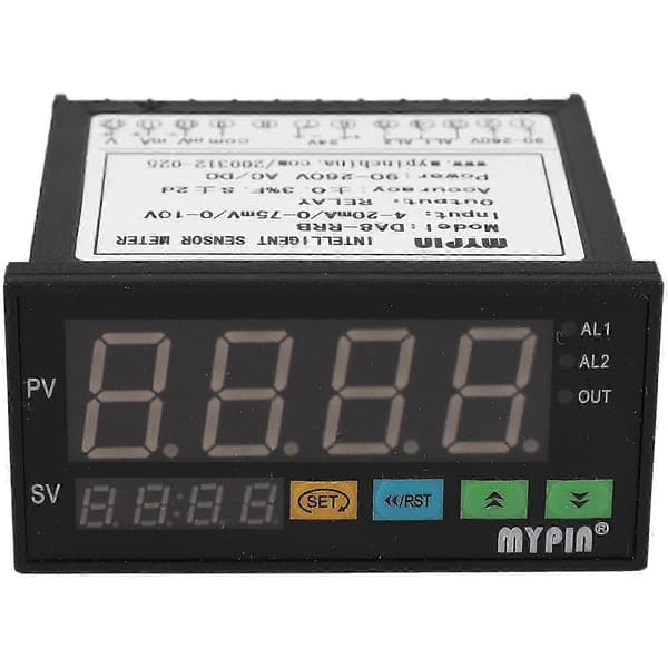 Digital Sensormåler Multifunktionel Intelligent LED-display 0-75Mv/4-20Ma/0-10V 2 Relæ Alarm Ud