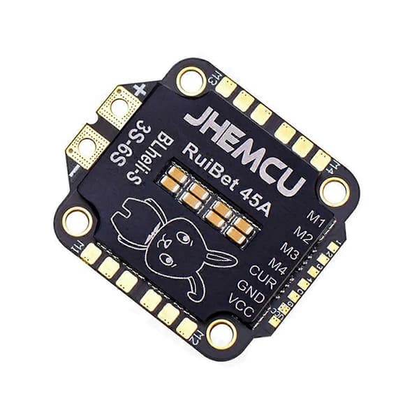 JHEMCU RuiBet ESC BLHELI S Dshot600 4in1 Borstlös ESC 3-6S M4 för RC FPV Freestyle Flight Controller