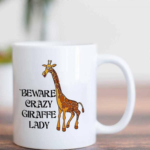 SSRGV Giraffe Coffee Mug Breakfast Mug Funny Coffee Mug 325 ml Inspirational And Motivational.