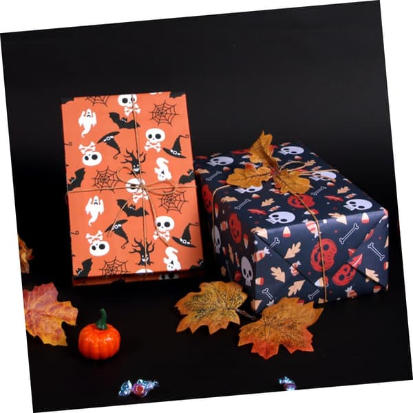 Halloween Gift Wrapping Paper 10 Sheets 50x70cm Spooky Patterns DIY Party Decorations