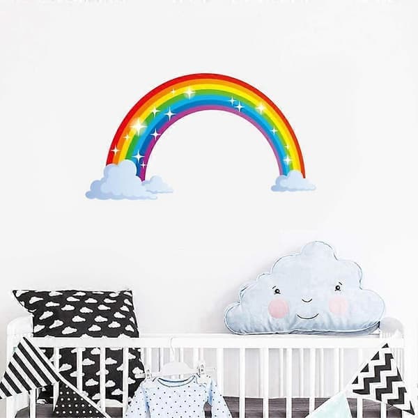 Colorful Rainbow Wall Stickers Self-Adhesive Wallpaper Mural Background