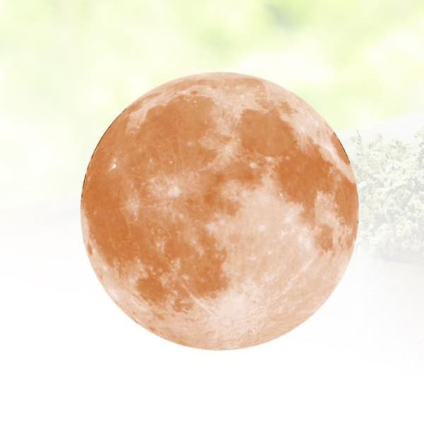 1 kpl 40 cm:n valaiseva kuu 3D-seinätarra pyöreä valaiseva seinätarra (30x30 cm, vihreä)