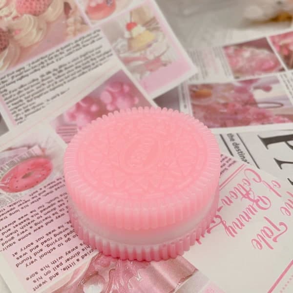 Stor Oreo Cookie Squishy Mochi Taba Stress Legetøj Gave Pink Oreo