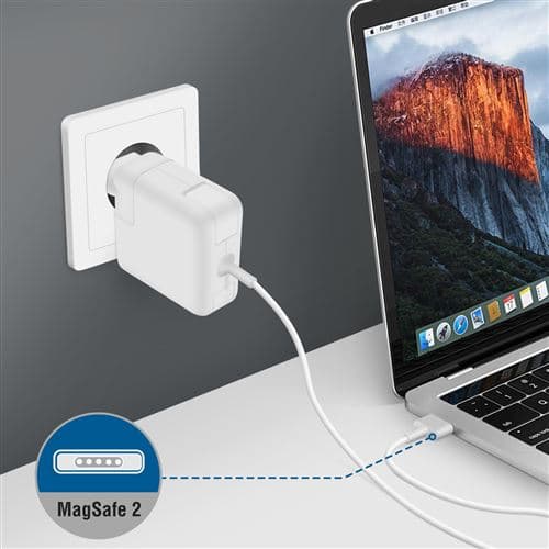 MagSafe 2 Vægoplader til MacBook Air 45W Hurtigopladning C