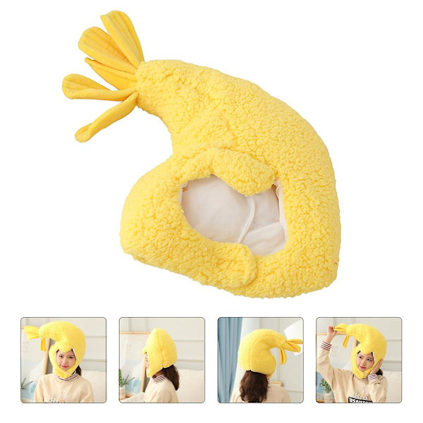1 stk Morsom Stekt Rekehatt Nyhet Karneval Party Klesopp Kleskostymehatt Gul 46X30CM Yellow 46X30CM