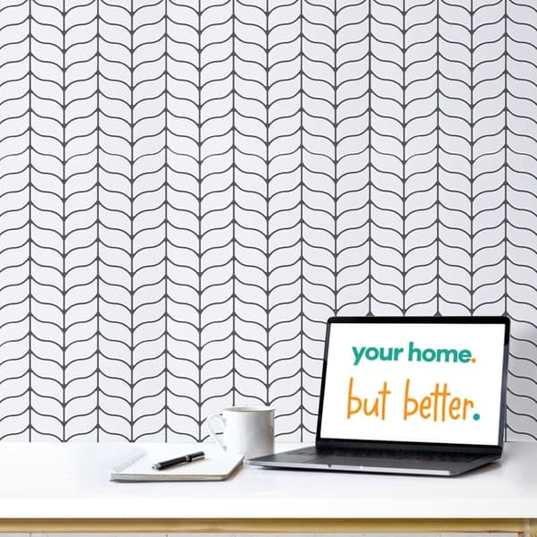 Self-adhesive Tile 3D Wall Decor in Herringbone Pattern, Grey/White, 10-pack Kitchen & Caravan_OF White 10 pcs Vit 10 st