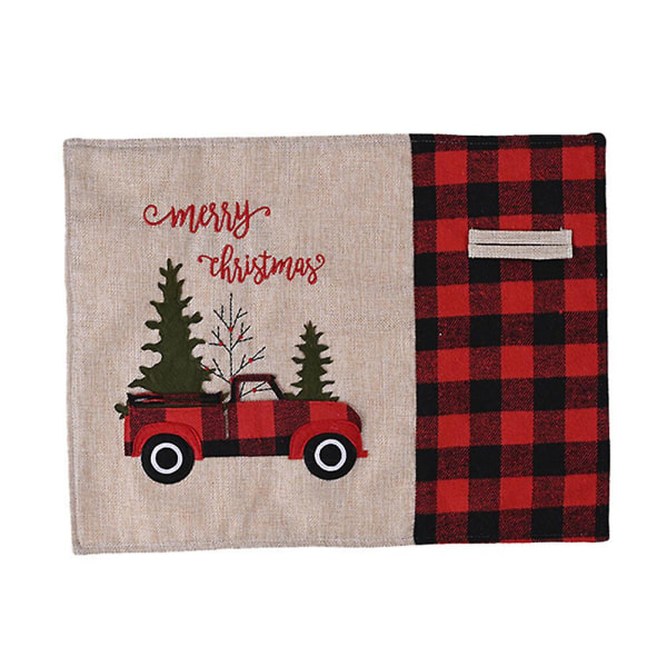 Jutepöytäliina Jouluasetuspaikka Matto Ruokapöytä Matto Työtaso Matto Kangas Ruutuinen Asetauspaikka Musta Astian Kuivausmatto 44X34X1CM 44X34X1CM