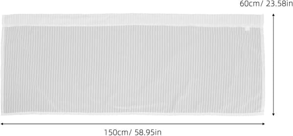 Cafégardin Skabsgardiner 150x60cm Polyester Minimalistisk Pladsbesparende Lysfiltrerende Privatlivsbeskyttelse