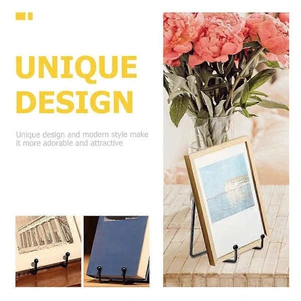 3 stk Bordstaffelier Maleri Bilde Displaystativ Fotoramme Staffeli Plate Displaystativ
