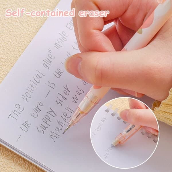 6 stk. mekaniske blyanter 0,5 mm HB stiftblyant (pink)