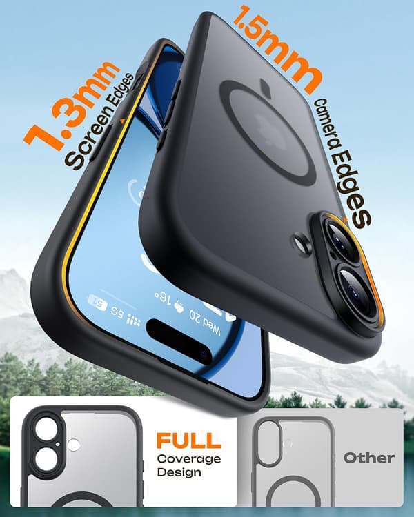 Magnetisk skal til iPhone 17 6,3-tommer, kompatibel med MagSafe (Sort) iPhone 17 iPhone 17