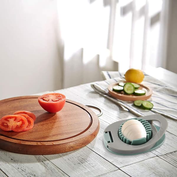 Stainless Steel Wire Egg and Fruit Slicer, Evenly Slices Boiled Eggs, Ham, Bananas, and Strawberries