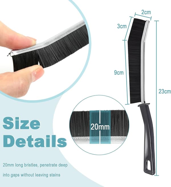 8-pack Grout Brush, Extra Hard, Professional Cleaning Brush for Bathroom, Kitchen and Windows, Slim Grout Cleaner Effectively Removes Limescale and