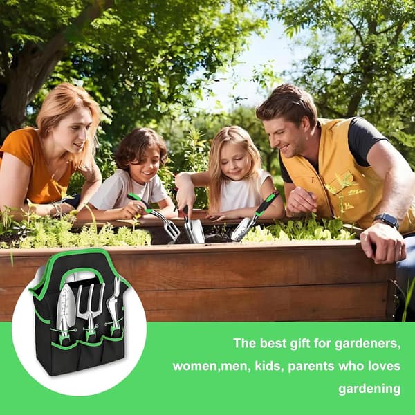 8-piece Garden Tool Set - Stainless Aluminum Tools with Ergonomic Handles, Perfect Gardening Gift Set