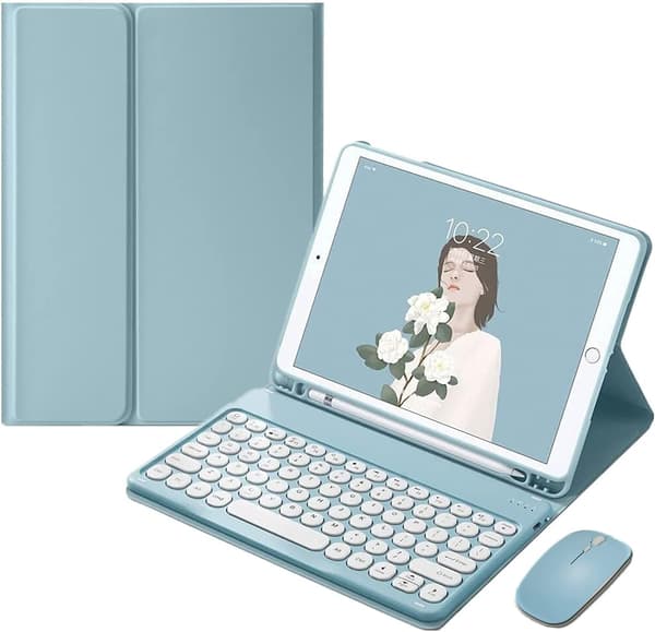 Cute iPad 9th Generation Keyboard Case with Mouse iPad 8th Generation/iPad 7th Generation