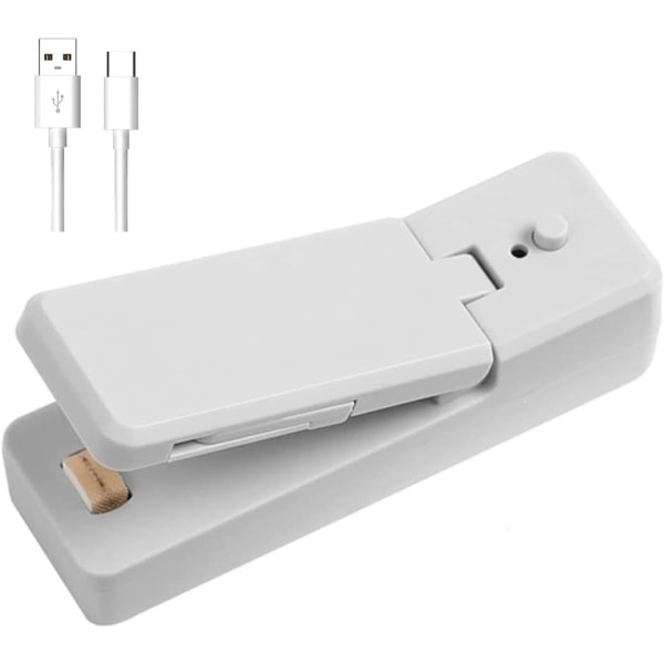 Muovipussin tiiviste, USB ladattava tiiviste, kannettava välipalamuovipussin tiiviste (harmaa)