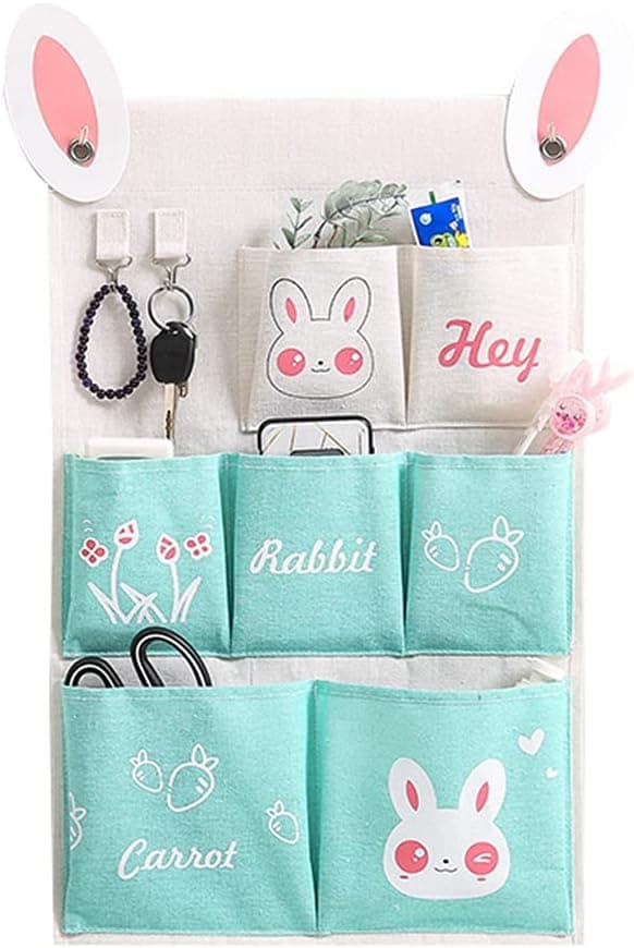 Digead Hanging Pocket, 7 Pockets Wall Mounted Storage Bag, Wall H