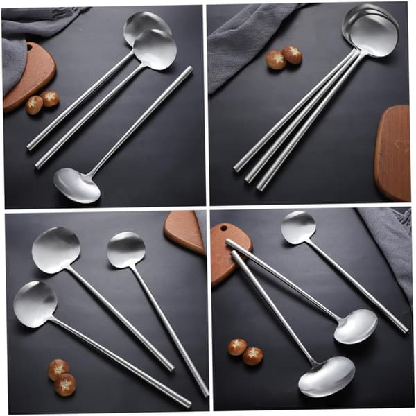Stainless Steel Wok Spatula with Long Handle, Heat Insulating, High Strength