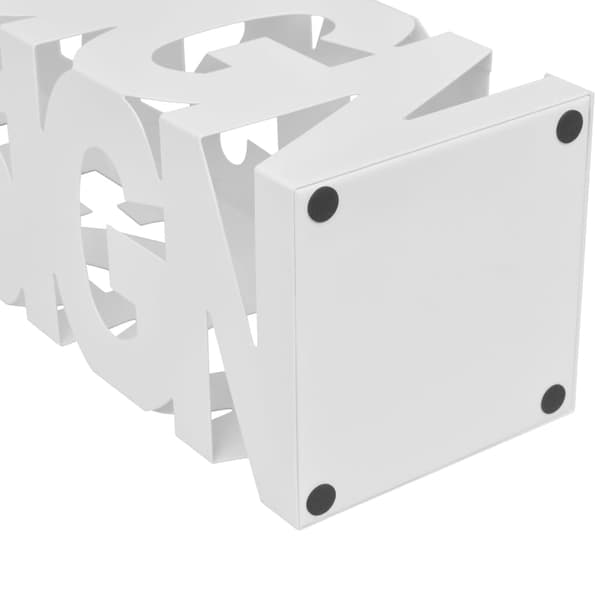 vidaXL Umbrella Stand 48.5 cm Square Steel White Vit white