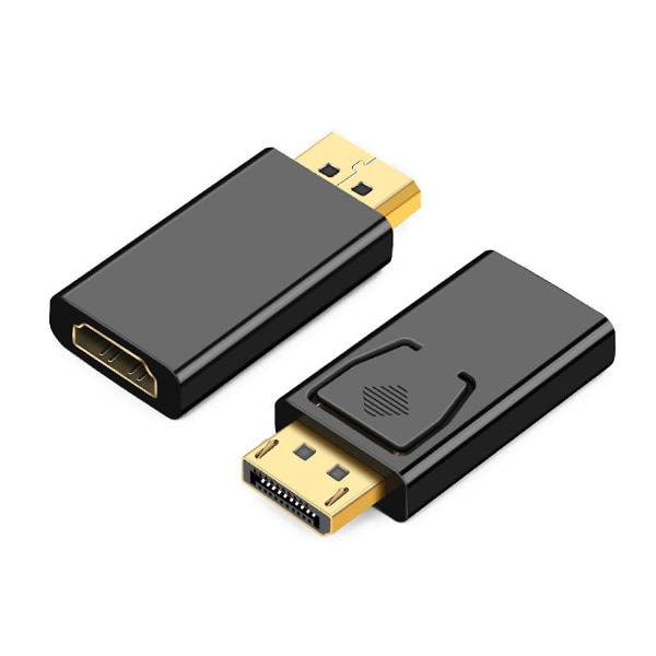 DisplayPort til HDMI Display Port DP Hann til HDMI Hunn Adapter Konverter Svart