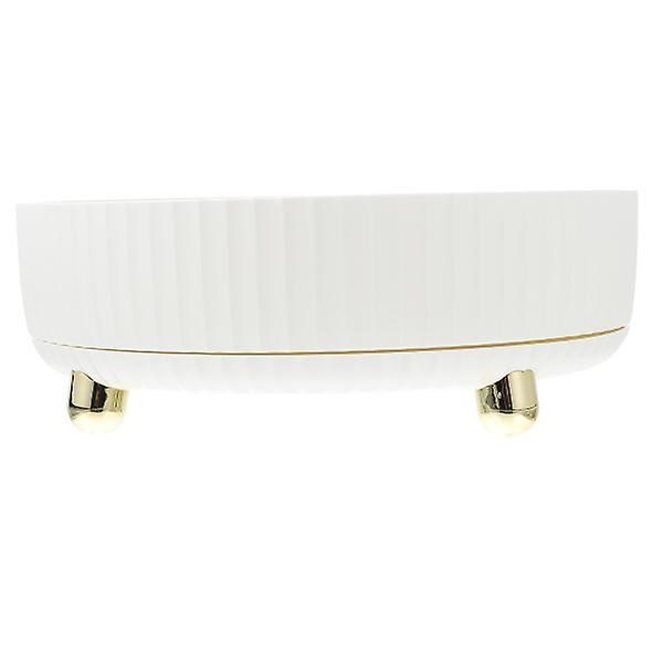 1 stk. Diverse Hylde Roterende Opbevaringsstativ Køkken Organizer Krydderi Stativ Hvid 28X28X10CM White 28X28X10CM