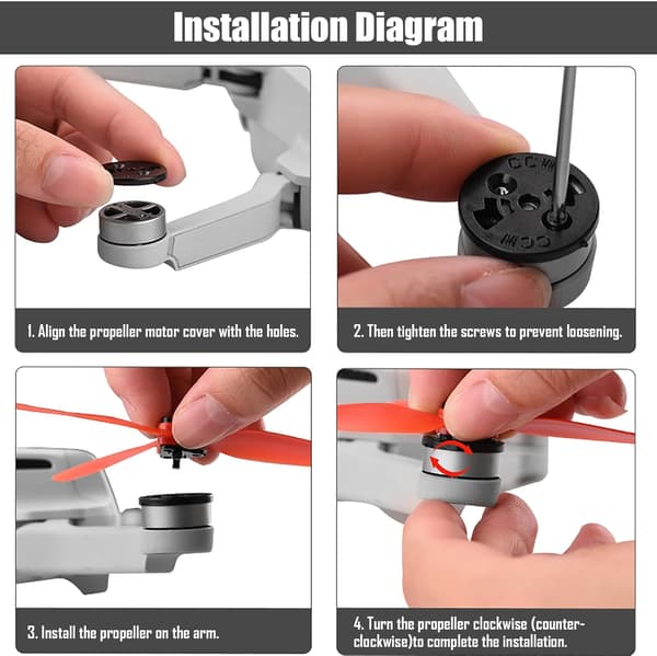 3-bladede propeller til DJI Mini 4K/Mini 2 SE/Mini 2/Mavic Mini/Mini SE - Støjsvage og hurtige erstatningspropeller