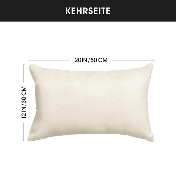 Julelastbil Pudebetræk - Snefnugmønster - 30 x 50 cm - til Vinter - Dekoration til Sofa og Stue