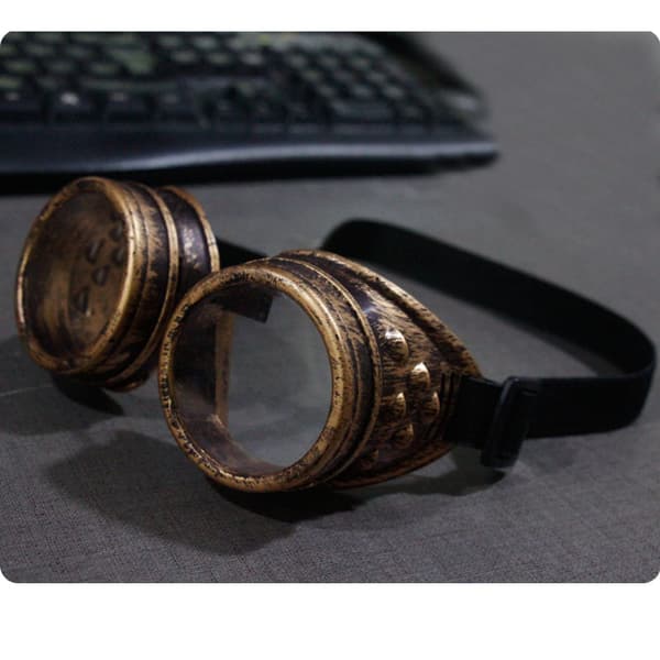 Brons 1 KPL Mustat Steampunk-tyyliset aurinkolasit