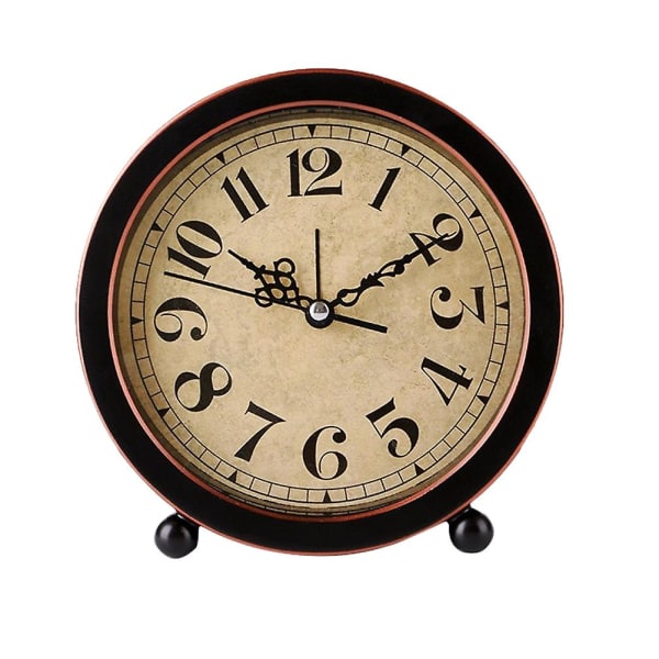 Retro Desktop Clock Household Alarm Clock Mute Bedside Clock For Daily Use14.5X14CM