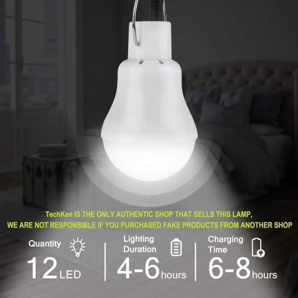 Bærbar solcellelampe for camping, LED solcellelampe solcelle nødlampe hagelampe lykt solcellebelysning